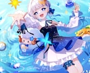 立ち絵や一枚絵、表紙や挿絵など丁寧に描きます 可愛いからかっこいいまで幅広く！ご要望お聞かせください！ イメージ1