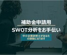 補助金申請用SWOT分析のお手伝いをします 中小企業診断士があなたの頭脳として活躍します！ イメージ1