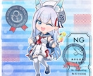 量産ちびキャラ【マリンワンピ】を描きます Vtuber / Vライバーさんに大人気の量産シリーズです！ イメージ4