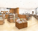 手描き建築内観パース（手書き）制作します 住宅・店舗のインテリアパースをあたたかく魅せる手描き表現 イメージ8