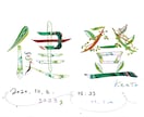 色彩豊かな世界観で個性的で華やかな命名書を描きます 文字に命を宿すように、想いを込めて一つひとつ丁寧に制作します イメージ9