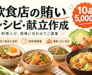 飲食店の賄いレシピ・献立を料理人が作成します 「今日の賄い何作ろう？」をまとめて解決します イメージ1