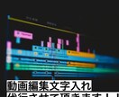 動画の文字入れやります 安値で動画編集の文字入れ！！！ イメージ1
