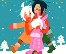 SNSアイコン描きます 冬っぽい簡単なタッチの正方形イラスト！ イメージ2