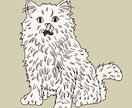 海外風！おしゃれな線画ペットバージョンを描きます 愛するペットがいつもそばに！おしゃれなタッチで表現します。 イメージ1