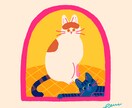 絵本調のゆるいイラストを描きます 主線なしのあったかわいいイラストをお届けします イメージ6