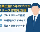 経験15年超の大手広報が本気のリリースを作成します 現役プロが丁寧にヒアリング対応！安価で高クオリティを約束！ イメージ1