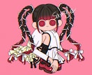エモかわポップテイストなイラストを制作いたします 動画配信内の1枚絵やグッズ制作等に イメージ4