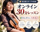 オンライン♪東京藝大卒プロがレッスンします 初心者歓迎！ご自宅から気軽に受けられるオンラインレッスンです イメージ1