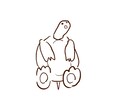 即日納品！ゆるふわシュールな動物お描きします 好きな動物を好きなポーズで描きます！アイコン、壁紙などに！ イメージ4