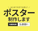 初めての依頼でも安心！印刷用ポスター制作します 情報を分かりやすく整理し、伝わるポスターを制作いたします。 イメージ1