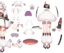 Live2Ⅾ用イラスト描きます Vtuberになりたい方へ！Live2用立ち絵描きます！ イメージ3