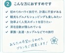 希望に合わせた海外プランを一緒に考えます 観光・グルメ・営業時間・料金・移動時間まで！ イメージ3