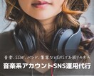 音楽系アカウントSNS運用代行でファンを増やします 音楽、SSW、バンド、集客などSNSでお困りの方へ イメージ1