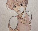 かわいいイラスト描きます モノトーンデッサンが好きな方へ。数食までなら着彩可能です。 イメージ2