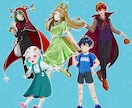 色濃いめTRPGなどに使える全身イラスト描きます かっこかわいいタッチで貴方の理想を再現します イメージ4