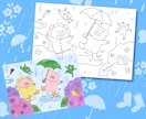 子ども向け！ぬりえの線画作成します お任せOK！保育園やイベント用、キッズコーナーに！ イメージ6
