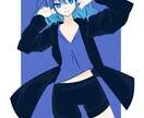 フラットデザインなキャライラストを描きます スマートフォンの壁紙やSNSアイコンなどにおすすめです！ イメージ1