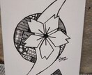 あなたのイメージからイラスト描きます モノクロだけどちょっと気になる絵です イメージ2