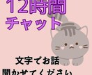 12時間チャットでおはなし相手になります 今思ってること、考えていること聞かせてください☆* イメージ1