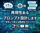 業務で使える再現性あるプロンプトを設計します 出力のムラを減らし、AIを安定して使えるように！ イメージ1