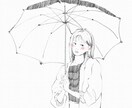 ゆるい雰囲気の女の子を描きます カラー、モノクロ、写真を元にした似顔絵等もOK イメージ9