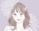 フェミニンな似顔絵アイコン作成します SNS、アイコン、ブログ、名刺等に☆ イメージ2