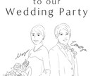 シンプルなウェルカムボードを作成します 前撮り写真がなくてもOK！手描きで対応可能です♪ イメージ6