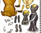 オリジナルデザインのペーパードールキット作成します 服や小物も簡単カスタマイズ　部屋に飾るもよし、連れ歩くもよし イメージ2
