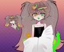 シンプルな上半身のイラストを描きます 簡単な太め線画のオリキャラを描きます イメージ1