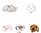 ゆる〜い可愛い動物描きます 色んな動物をゆるく可愛く小さく描きます♡ イメージ2