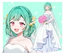早期納品◎ウエディングドレスのイラスト描きます IRIAMでも使えます！お手頃価格で新衣装をお求めの方へ イメージ5
