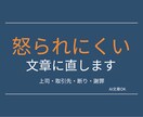 怒られにくい文章に直します 送る前に不安な文章、誤解されない形に整えます イメージ1