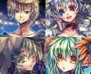 SNS用アイコン、ヘッダーイラスト等作成いたします 印刷用サイズ、SDキャラクター全身も対応可能です イメージ1