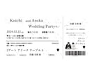 ライブ風結婚式にチケットエスコートカード作成します 投票券付(ミシン目カット)1名あたり100円での作成！ イメージ2