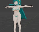 Blenderで3Dキャラクターを制作いたします アニメ調中心，Mixamo対応リグ・ウエイト付けまで対応 イメージ2