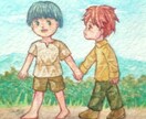 水彩色鉛筆で“ミニ原画”を描きます 絵本のような温かく優しい絵が得意です！ イメージ3