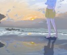 夏と青の空気感アイコン描きます 夏の空気と透明感のあるイラストを描いています イメージ3