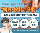 資料を“通る構成”に改善！設計で成果につなげます 「内容はいいのに伝わらない」を解決、プロが読み手目線で改善。 イメージ1