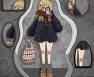 レトロな女の子のイラスト描きます ノイズ加工でレトロな女の子のイラスト イメージ6