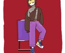 オシャレなアイコンを描きます あなたのお気に入りのお洋服をイラストにさせてください！ イメージ3