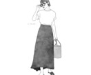雰囲気あるモノクロイラスト描きます SNSアイコン、雑誌等の挿絵に！ イメージ3