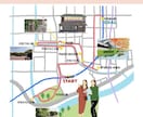 温かみのある手描きイラストマップを制作します 手描きイラストで空気感が伝わる地図に イメージ5