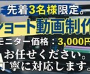 丸投げOK｜ショート動画作ります 実績作りのためモニター価格｜台本構成や素材の相談も大歓迎 イメージ1