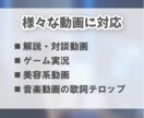 動画の字幕、フルテロップをおつけします 面倒なフルテロップ作業をお任せください！ イメージ4