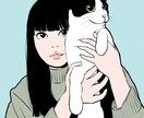 おしゃれな線画の似顔絵イラスト書きます SNSアイコン、ウェルカムボード、オリジナルグッズなど イメージ4