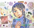 シールコラージュのアナログイラストをお描きします アナログでしか出せない特別な煌めきをご提供します✩ イメージ5