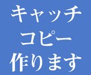 ターゲットに響く【キャッチコピー】を作ります 専業セールスコピーライターがキャッチコピーを作ります イメージ1