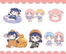 可愛いミニキャラ描きます アイコン、配信用イラストなど是非ご気軽に相談してください♪ イメージ2