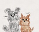 愛犬のイラスト作成受付してます 私の画力範囲での動物受付可能です。 イメージ1